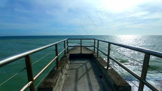 码头, 海洋, 走, 海, 水, 户外, 和平, 海滨