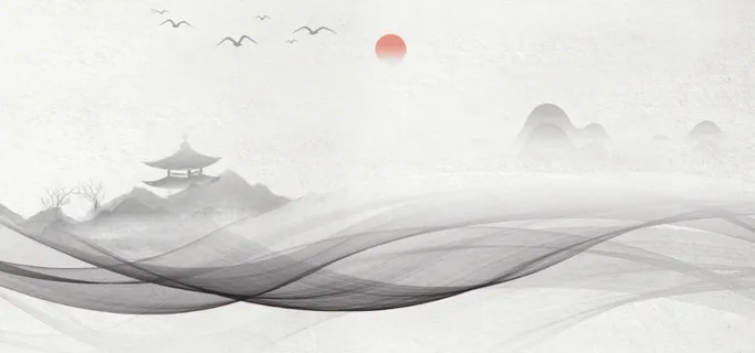 中国风古典中式水墨山水