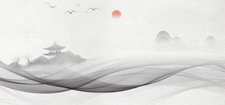 中国风古典中式水墨山水