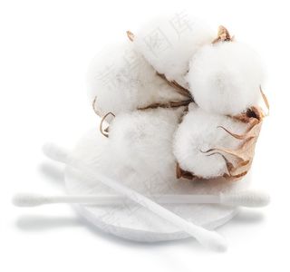 棉花和棉签高清图片
