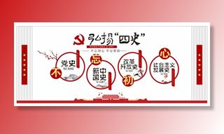 党建党史文化墙源文件CDR平面效果图