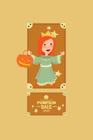 万圣节小鬼捣蛋儿童矢量插画扁平