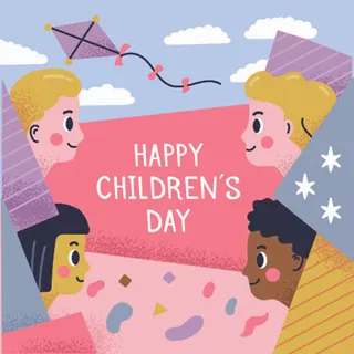 卡通儿童节快乐素材