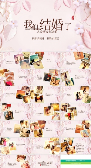 浪漫婚礼结婚快乐高兴PPT模板ppt模版预览图
