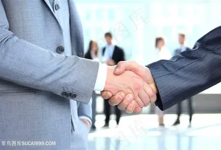 办公背景商务握手图片