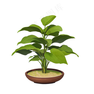 绿色手绘PNG手绘唯美植物盆栽 (5) 绿色手绘PNG手绘唯美植物盆栽 (5)