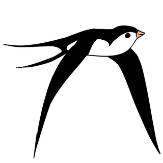 水彩手绘春季春天柳树柳条枝条小鸟小燕子元素PSD设计素材PNG图片