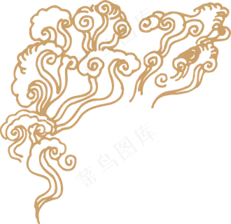 中式传统祥云中国风古典水纹吉祥图案免抠