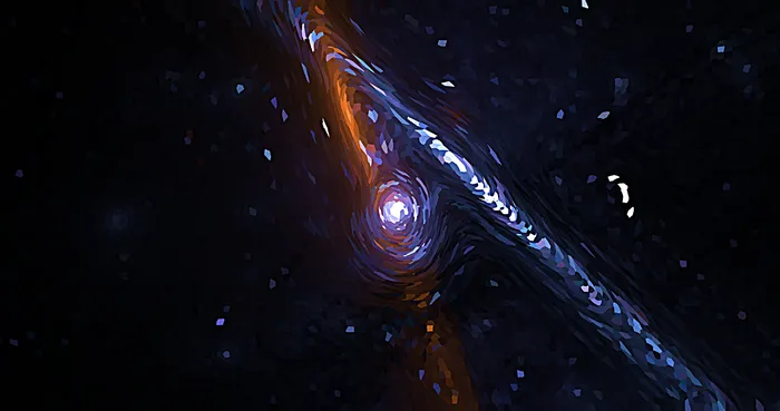 梵高星空质感的太空宇宙底纹背景