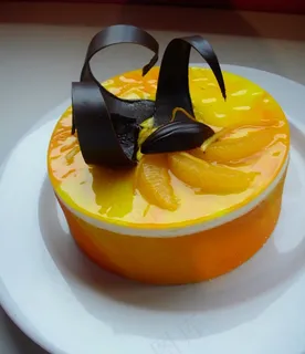 黄色果酱蛋糕图片