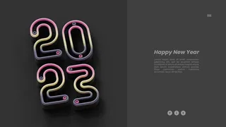 创意2023年新年兔年数字字体设计