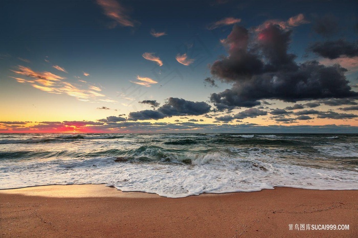 唯美海边日出夕阳壁纸