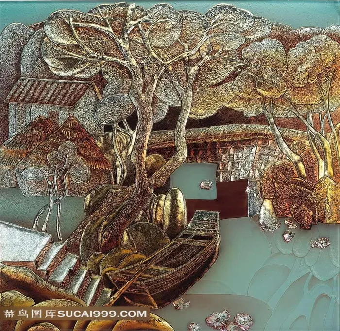 立体浮雕室内装饰背景