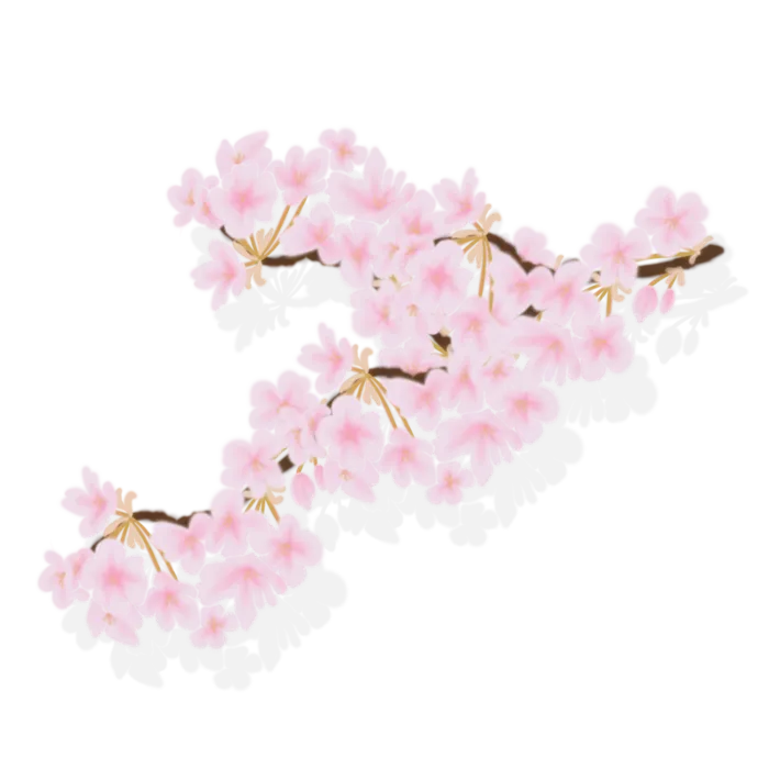 春天浪漫粉红色樱花手绘樱花梅花桃花花朵图片PNG免扣素材