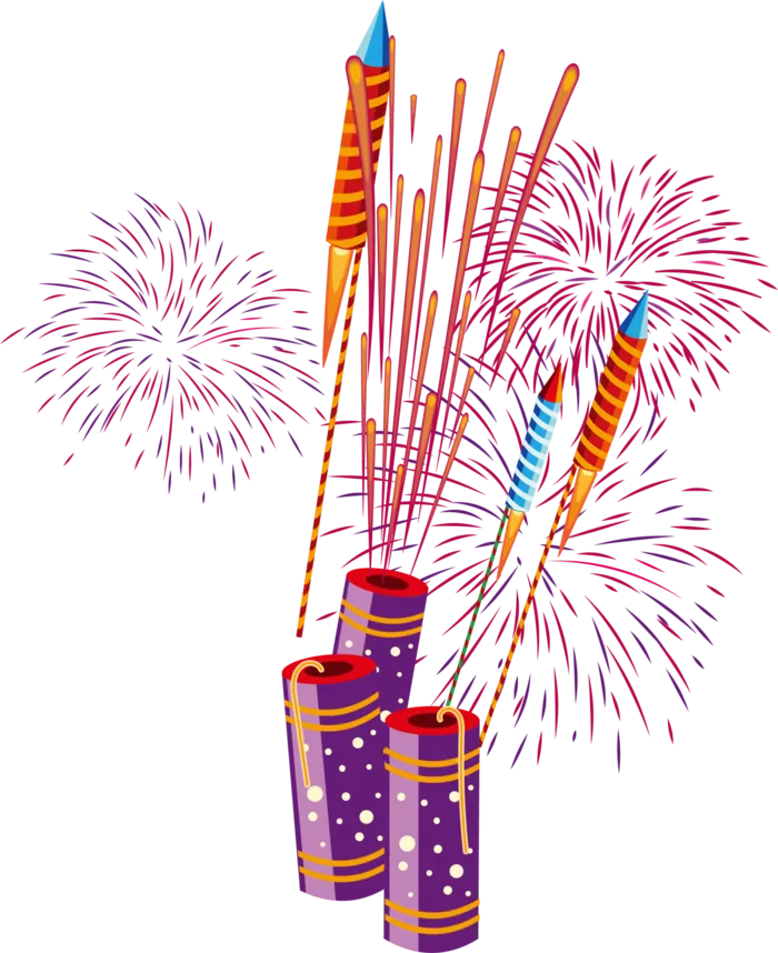 红色烟花爆竹免扣素材