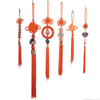 红色平安结中国结免扣素材