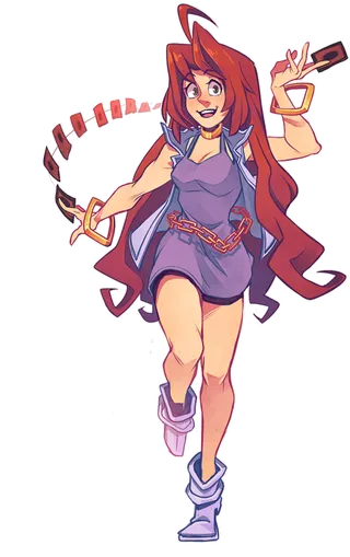 时尚长发女孩素材卡通人物