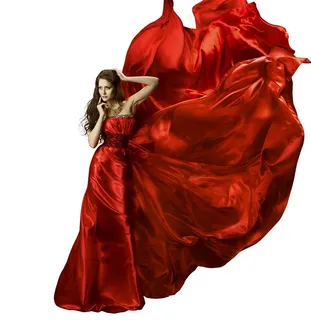 红绸带飘扬欧美美女图片 红绸带飘扬欧美美女图片