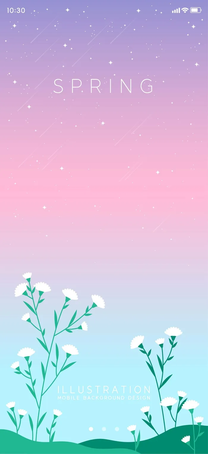 春天插画ai矢量模版下载