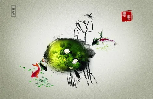 水墨中国风图背景图片