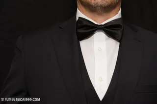 帅气的西装领结男士