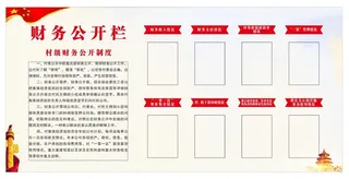 财政财务公开栏展板海报