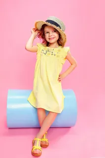 外国小女孩粉色可爱小公主裙(106)