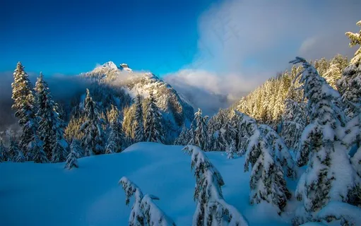 纯静的高山雪景 纯静的高山雪景