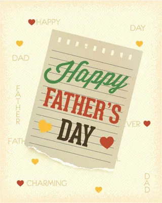 父亲节英文艺术字