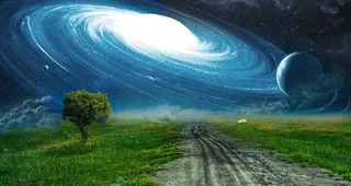 元宇宙世界天空风景背景墙