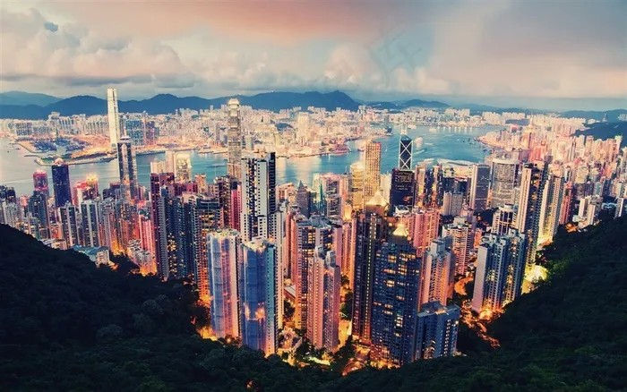 璀璨的香港夜景图片
