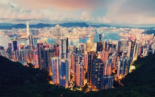 璀璨的香港夜景图片 璀璨的香港夜景图片