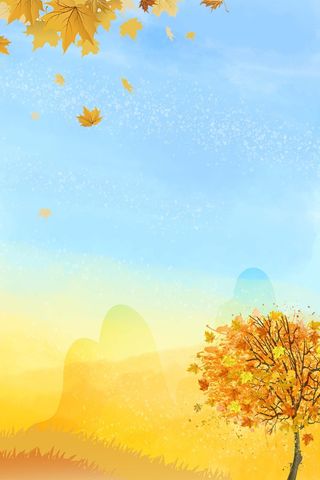 秋天大气海报背景
