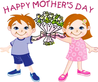 母亲节素材鲜花卡通