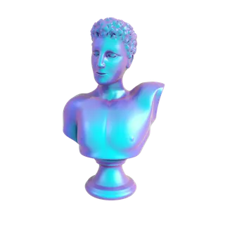 黑白欧式创意石膏头像石膏人像雕塑雕像动物石膏PNG免扣素材