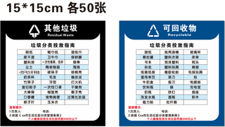 垃圾分类 背胶贴