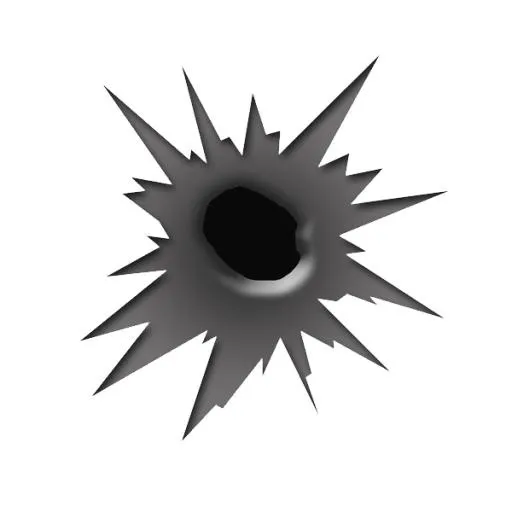 子弹射孔 PNG免抠(600x600)