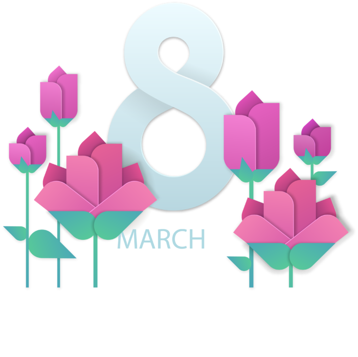 三八女神节38妇女节艺术字体素材艺术字图片 png透明背景免抠图