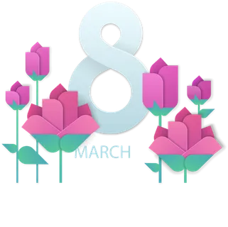 三八女神节38妇女节艺术字体素材艺术字图片 png透明背景免抠图