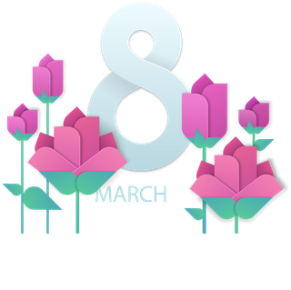 三八女神节38妇女节艺术字体素材艺术字图片 png透明背景免抠图