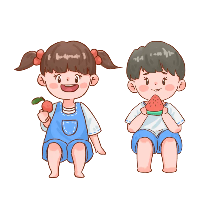 大暑节气夏季元素插画人物