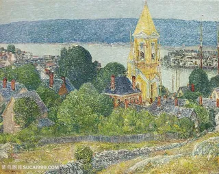 路易·安克汀为格洛斯特第一浸信会教堂擦瓦