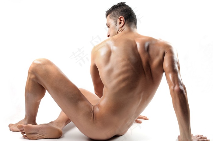 性感的裸体肌肉外国男