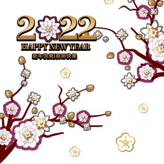 设计桃花装饰新年