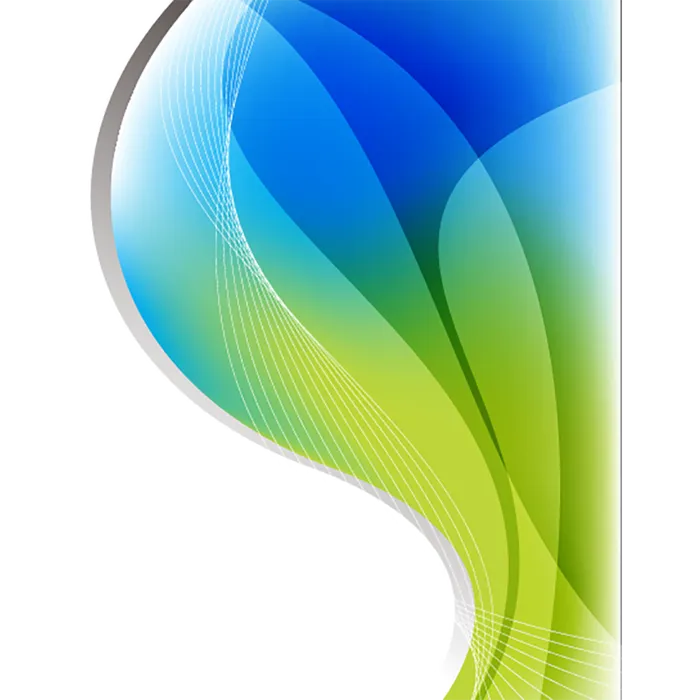 蓝青色弧形线条渐变科技kv主视觉