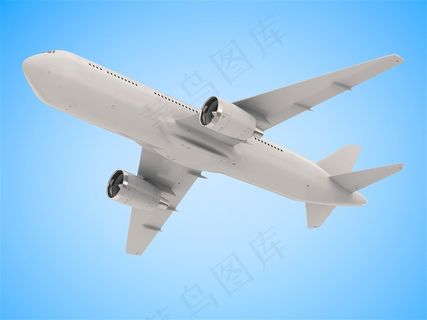 天空中的客机高清图片