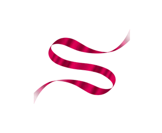 深红色丝带免抠图