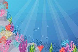 可爱生物卡通海底