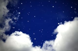 蓝色的星空背景海报高清图片