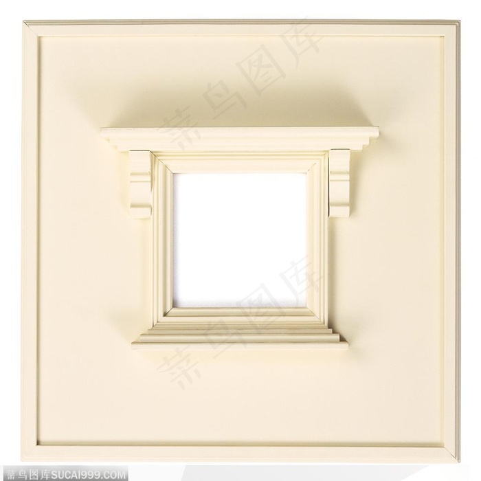 相框边框-白色的相框